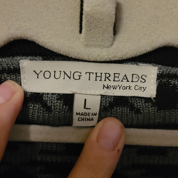 Young Threads NYC Cardigan Wrap Large Grey - Picture 5 of 5
